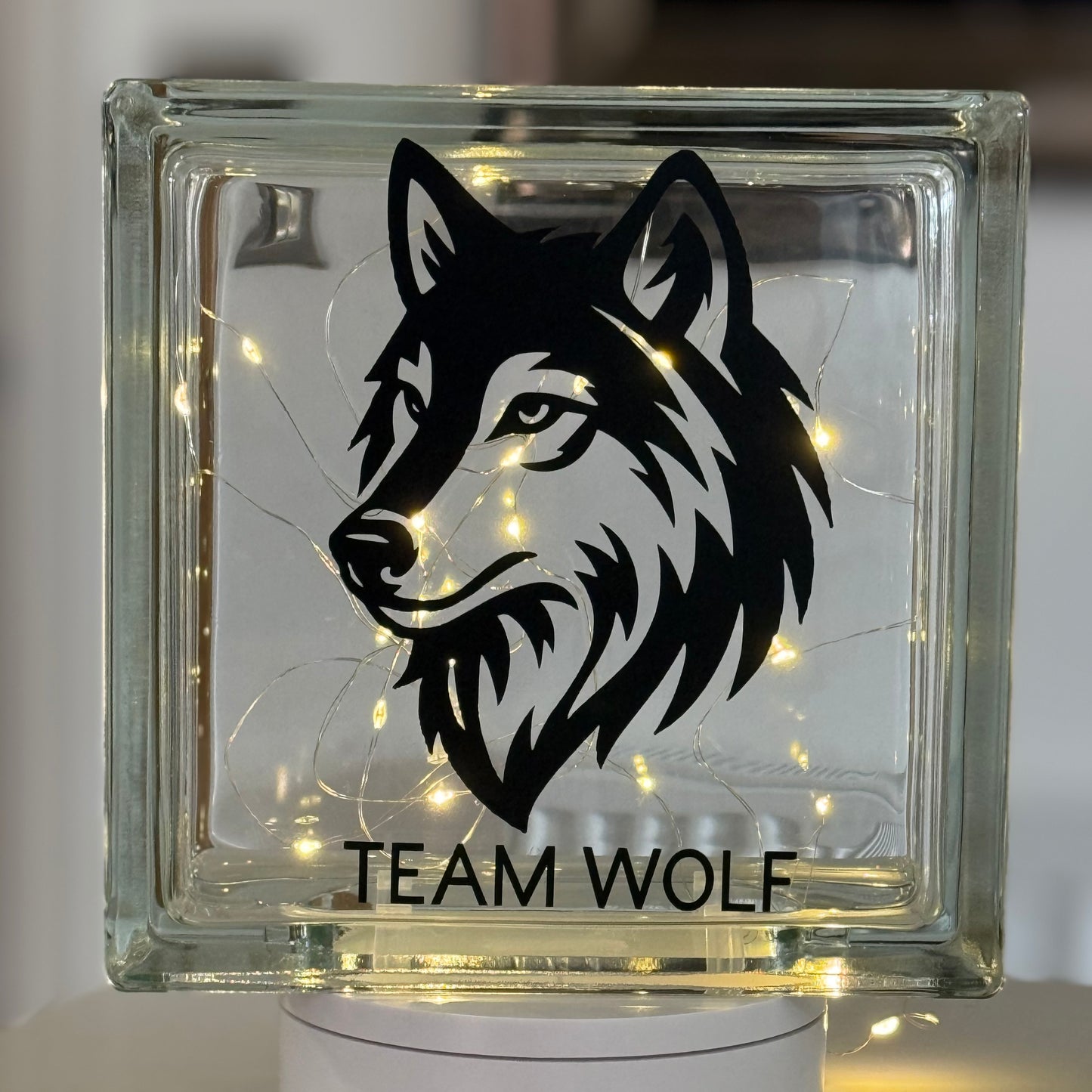 Team Wolf Light Glass Block