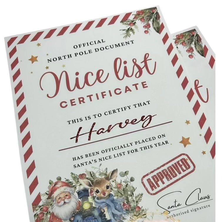 Nice list certificate