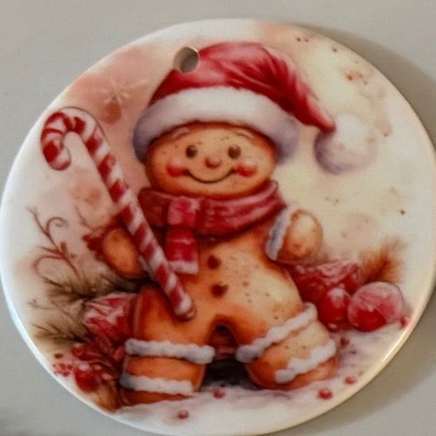 Gingerbread Man Ceramic Tree Decoration