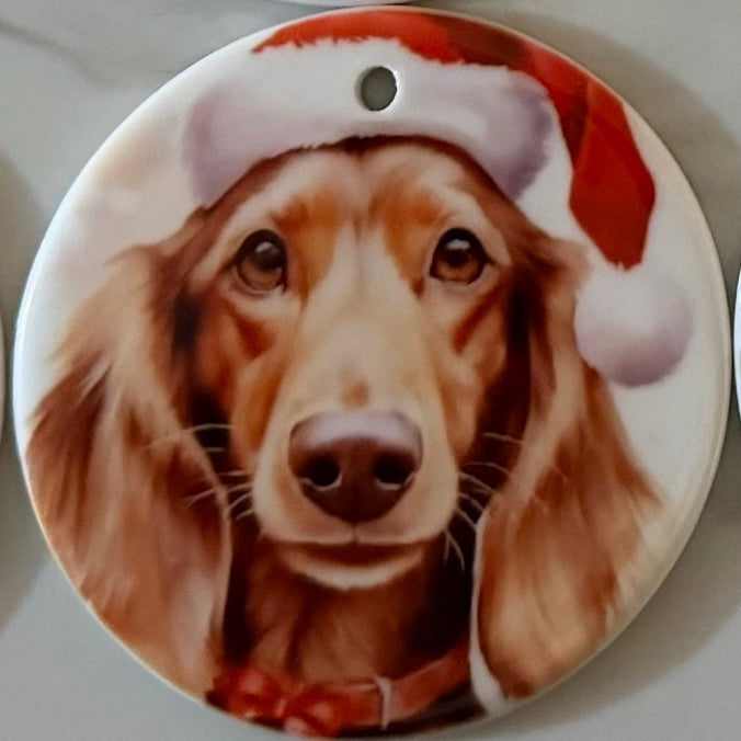 Dachshund Ceramic Tree Decoration