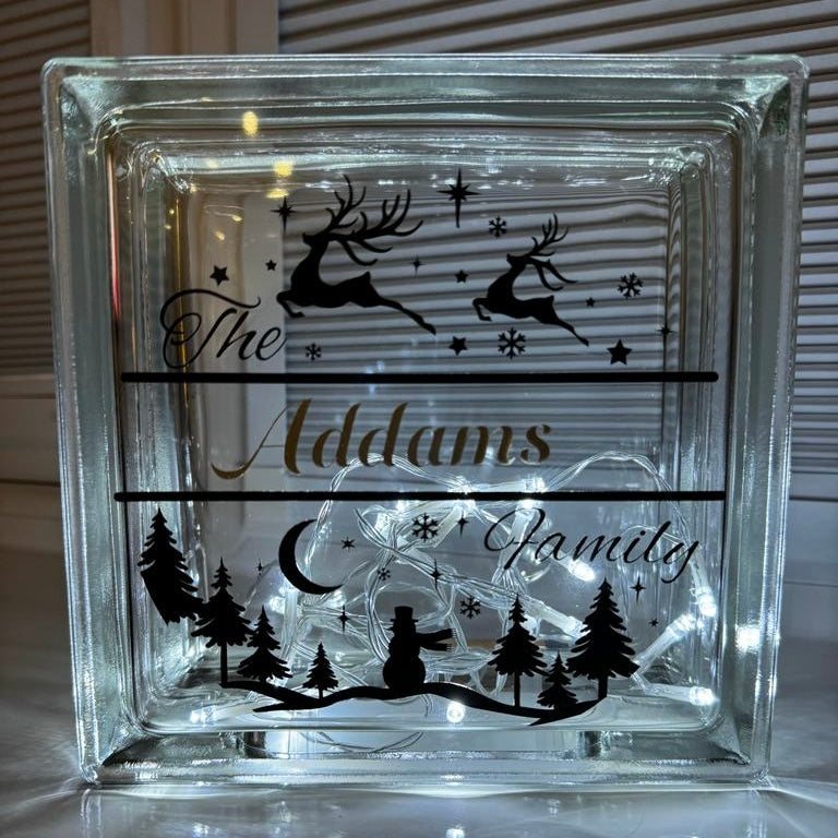 Customised light up glass block