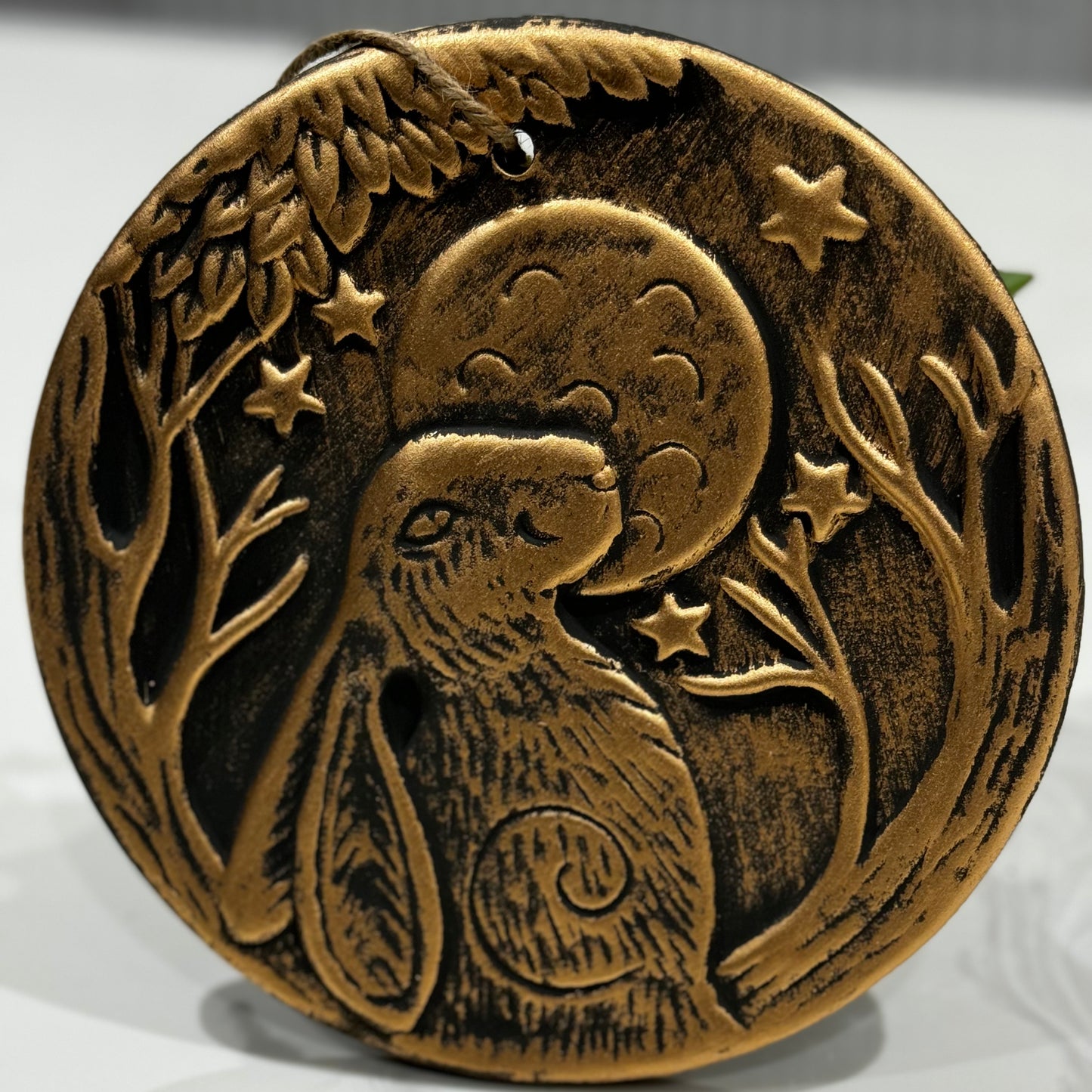 Rabbit terracotta plaque