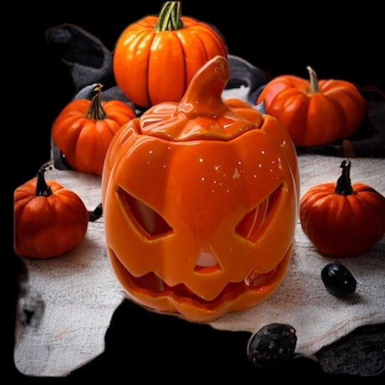 Scary pumpkin wax melt warmer