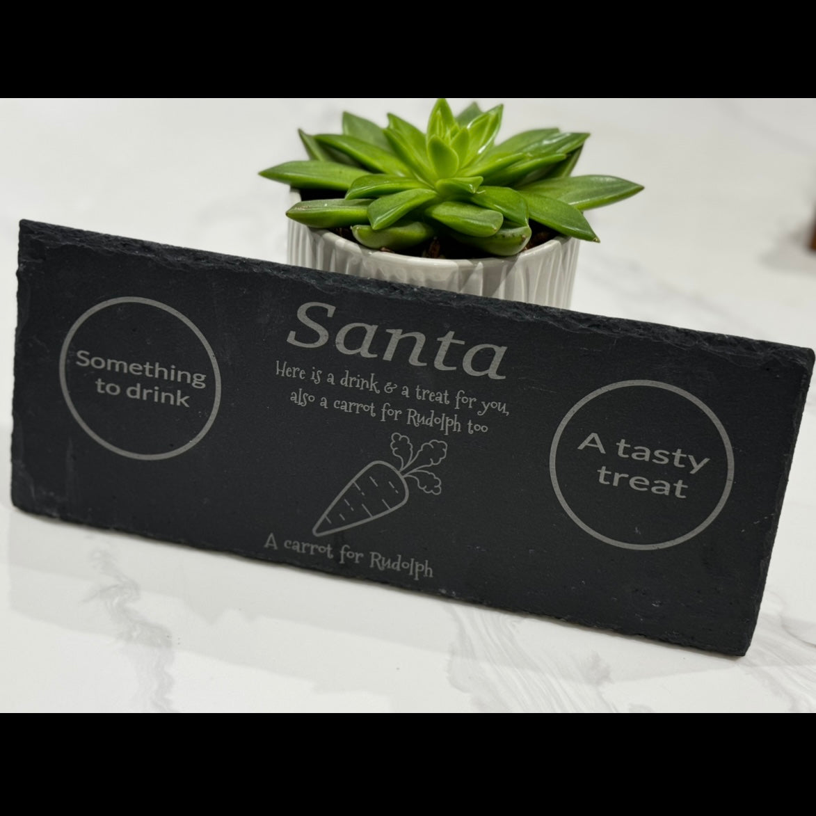 Santa slate plate