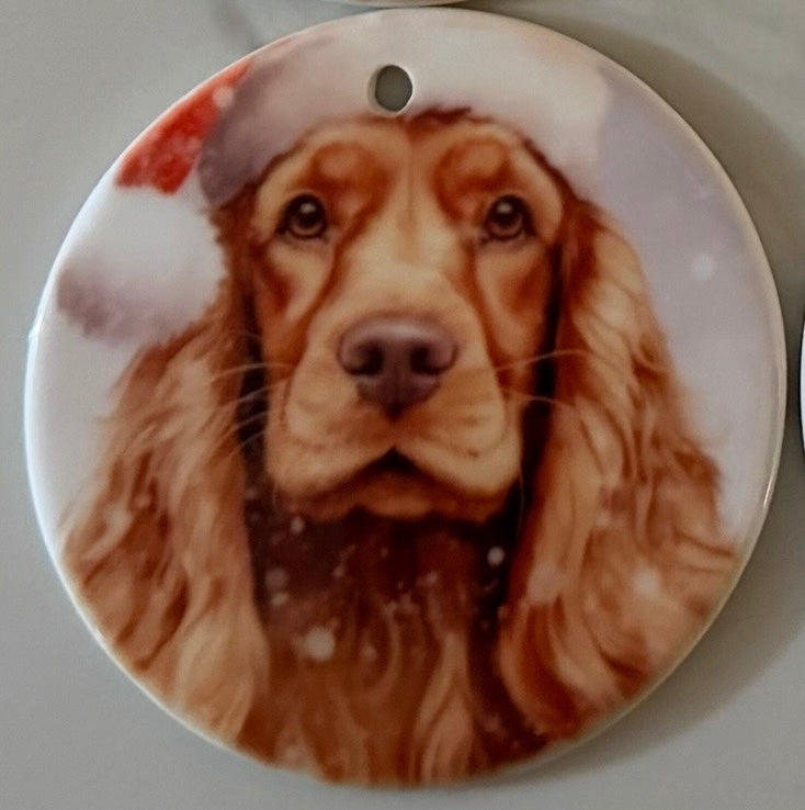 Spaniel Ceramic Tree Decoration