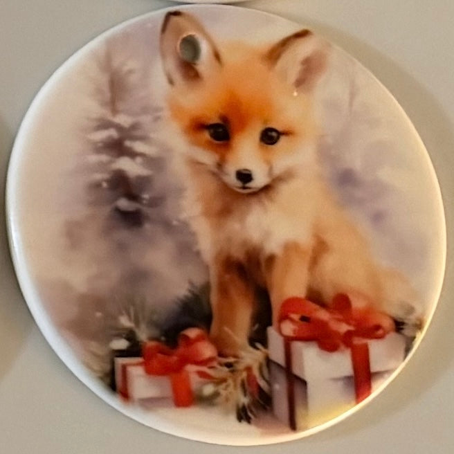 Fox Ceramic Tree Decoration