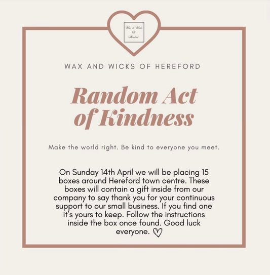 🕯️ Join Us for 'Random Acts of Kindness Day' in Hereford City Centre!