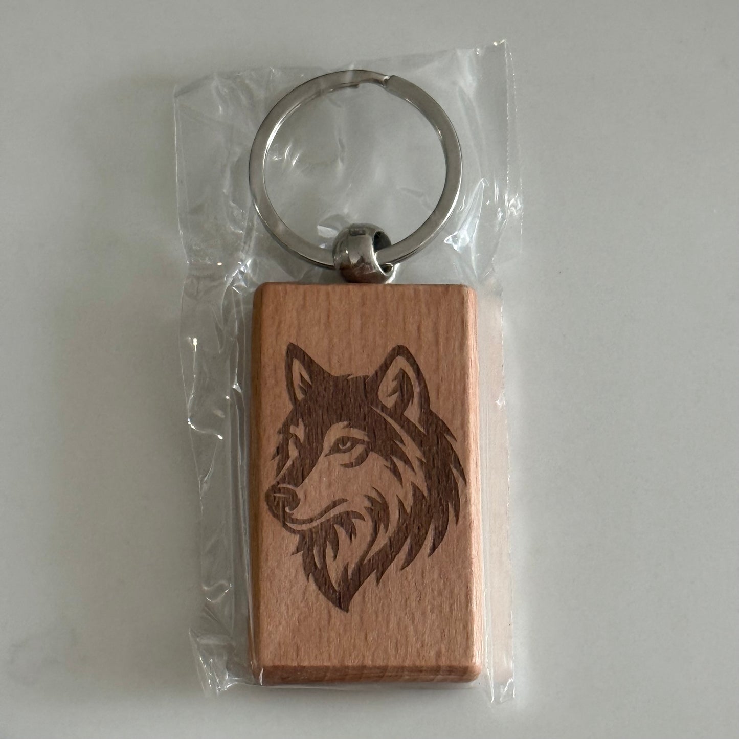 Team Wolf Wooden Keyring