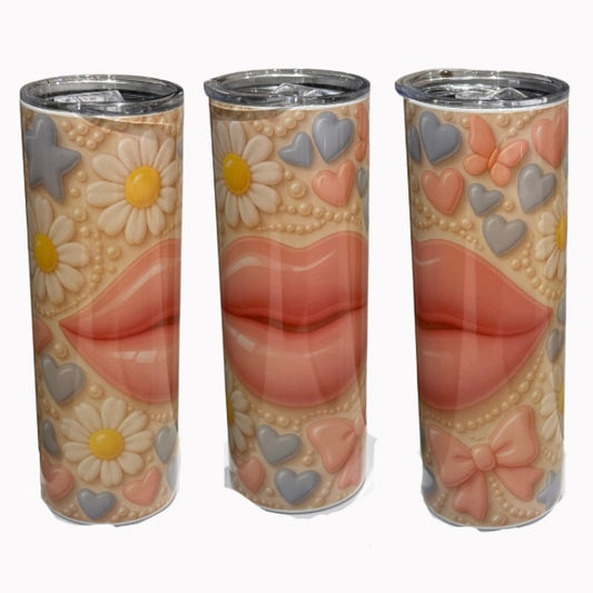 Lips, Pearls & Daisys Hot & Cold Tumbler