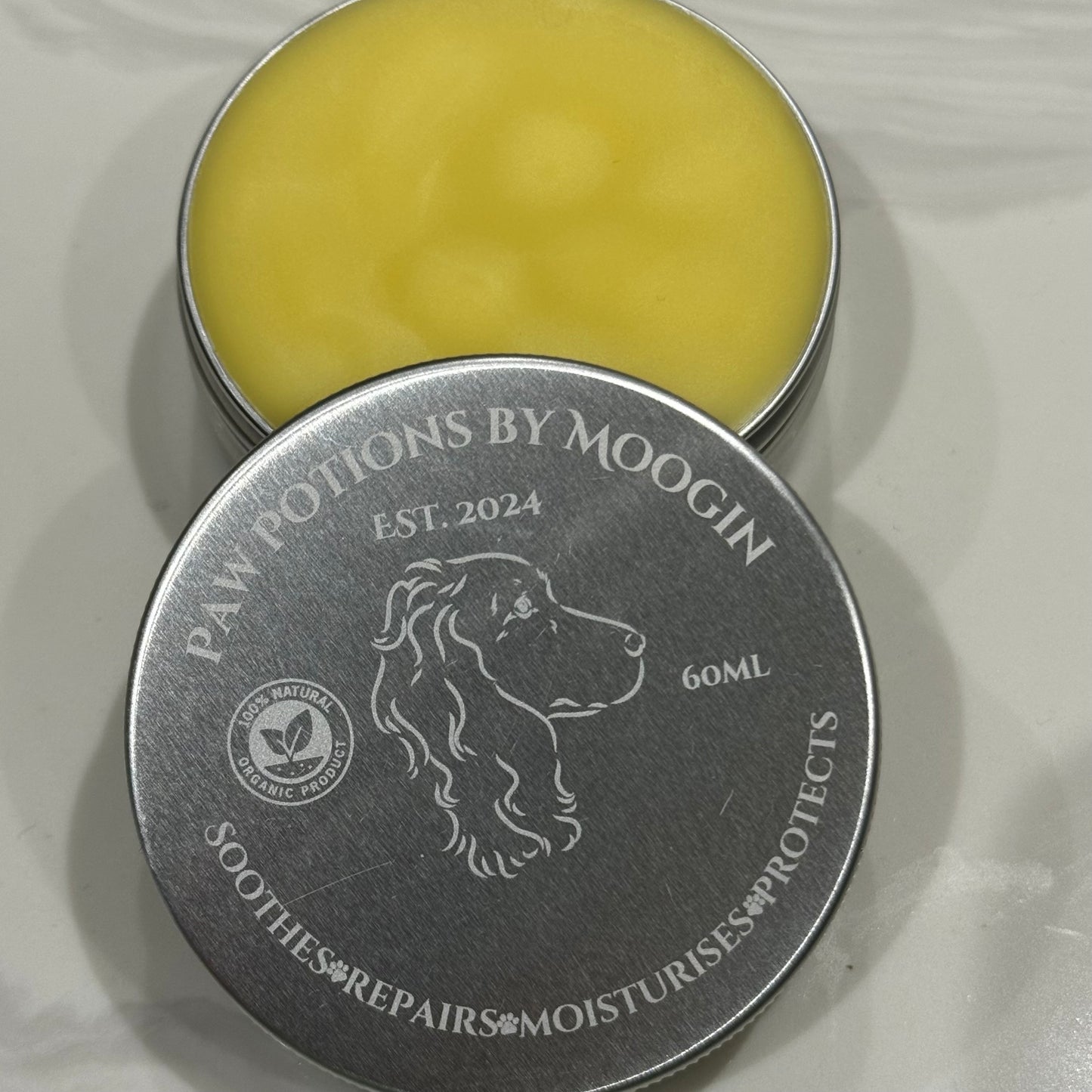 60ml 100% natural and organic dog paw and nose balm