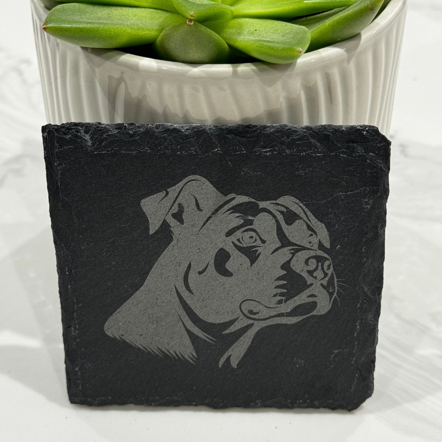 Staffy Slate Coaster