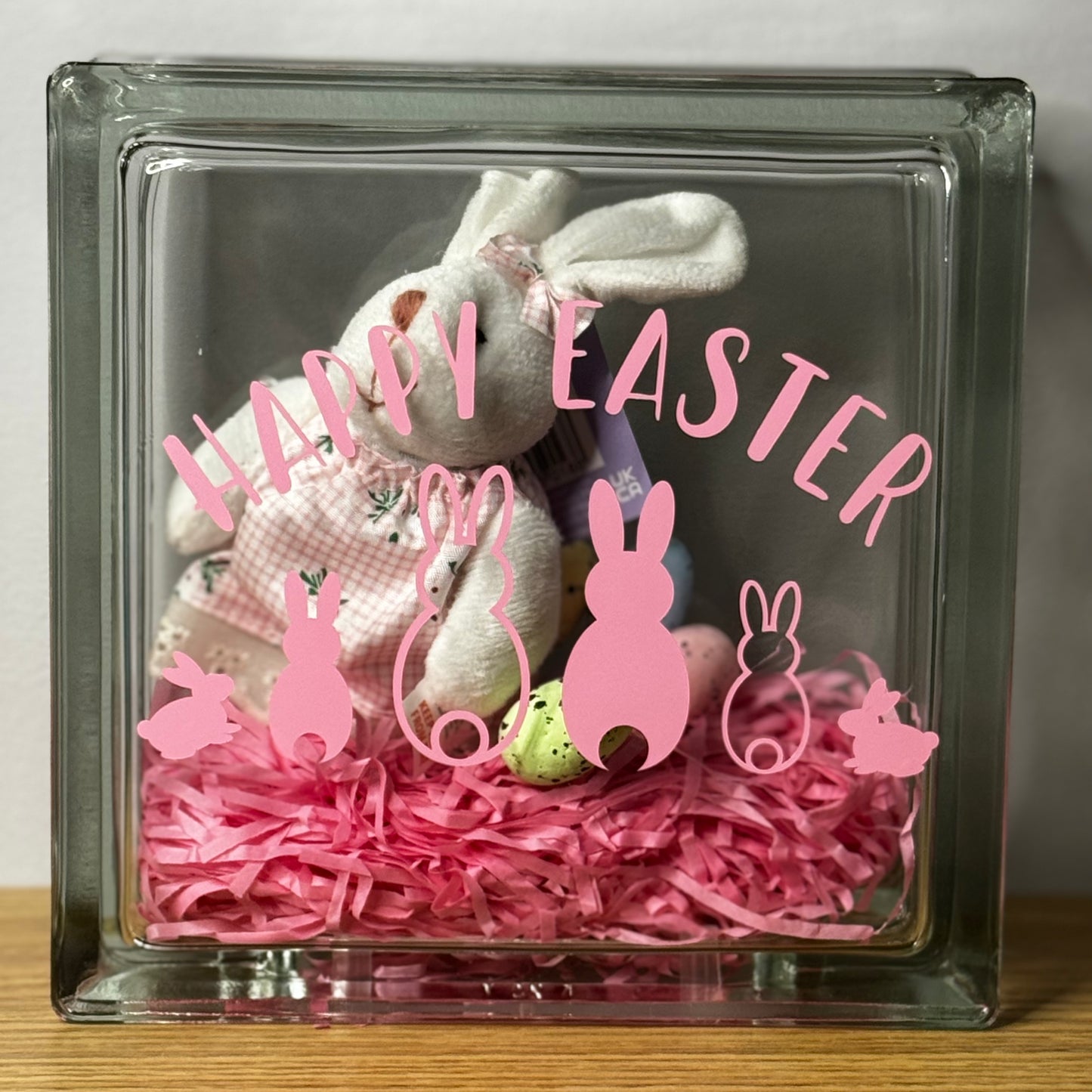 Easter design glass block