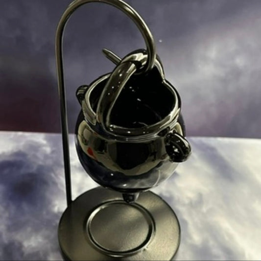 Hanging cauldron wax melt warmer 