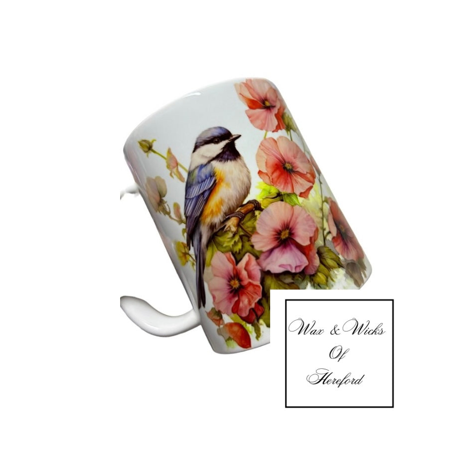 Stunning birds and flowers mug