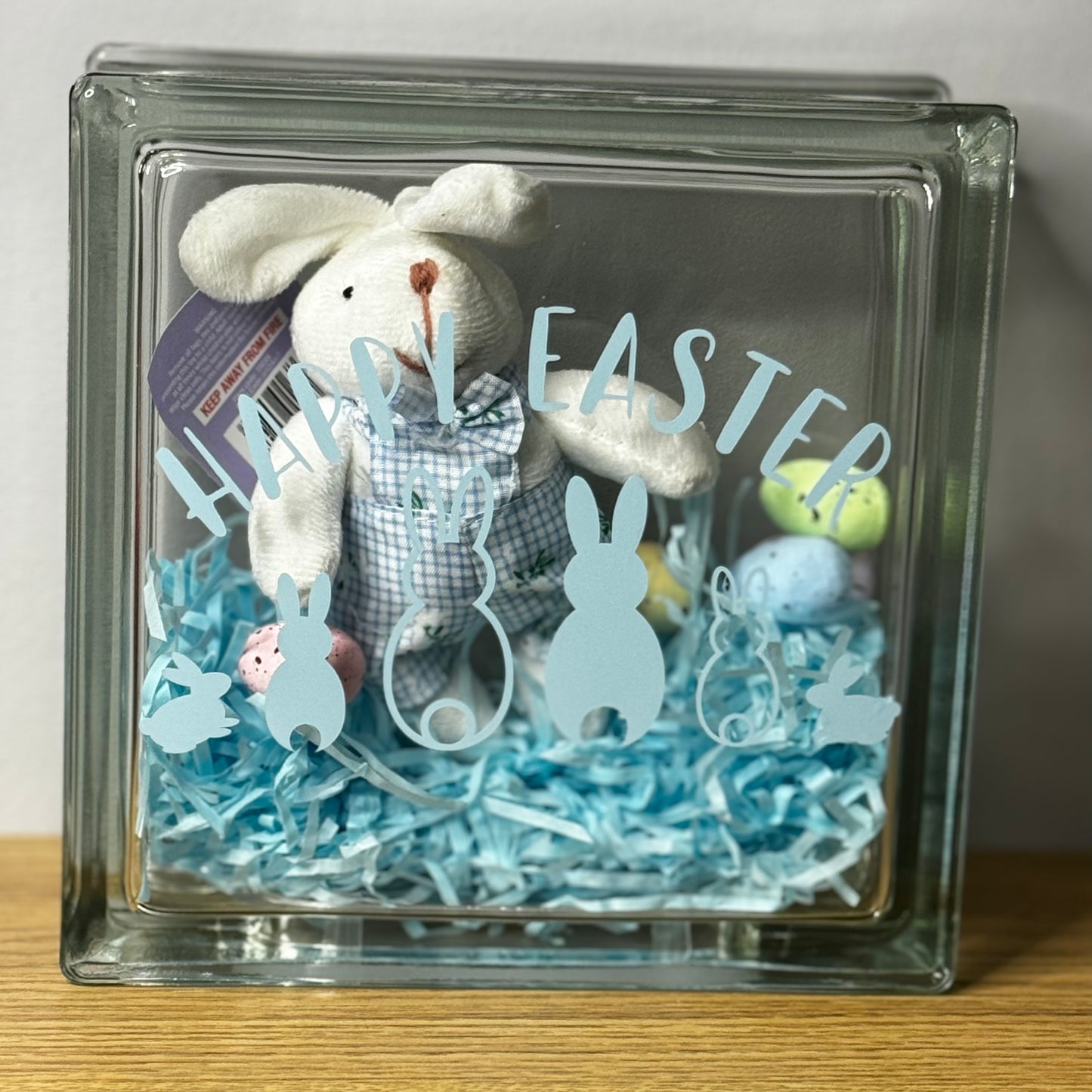 Easter design glass block