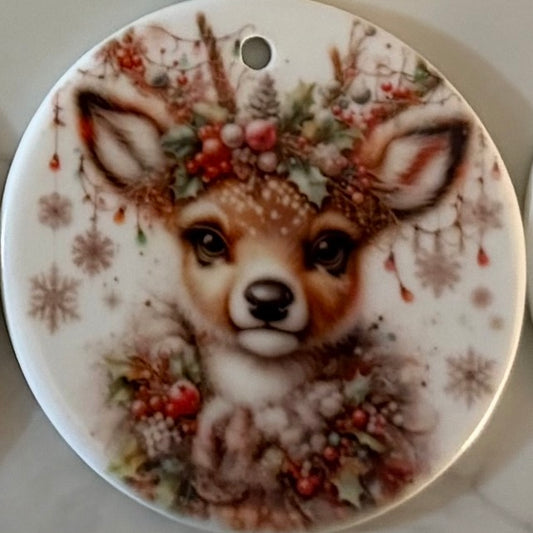 Deer Ceramic Tree Decoration