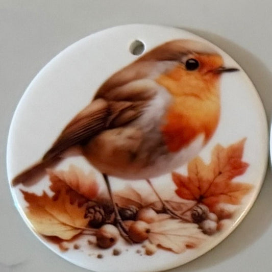 Robin Ceramic Tree Decoration
