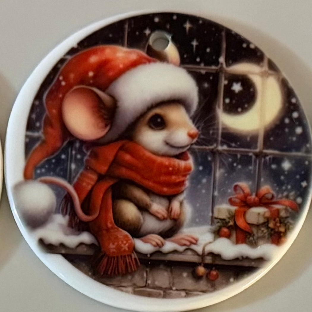 Mouse Ceramic Tree Decoration