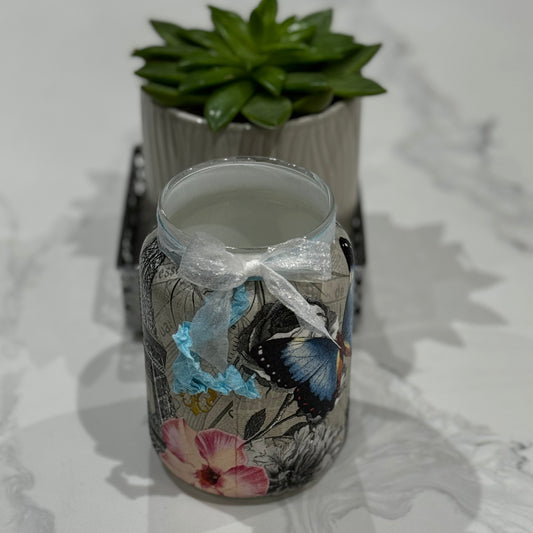 Paris design glass jar 