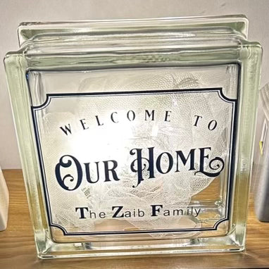 Welcome to our home glass block 