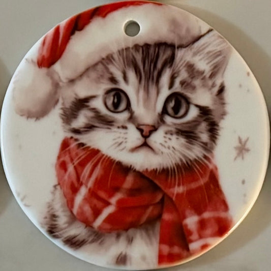 Cat Ceramic Tree Decoration