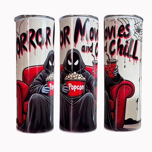Horror Movies & Chill Hot & Cold Tumbler